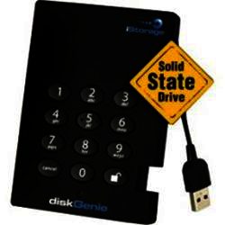 istorage 128GB diskGenie 256-bit SSD USB 2.0 Encrypted HDD